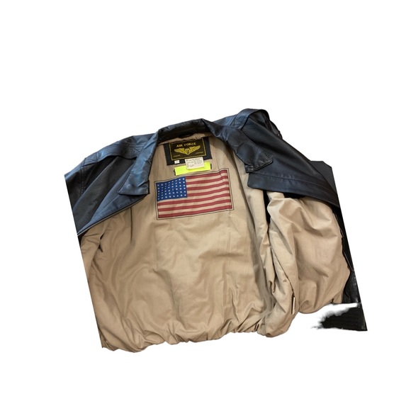 Leather Air Force Landing Bomber Jacket Size: Large - Picture 11 of 14